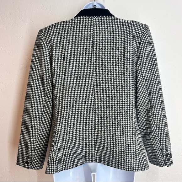 Lord & Taylor Vintage Classic Houndstooth Double Breasted Blazer 12 P Preppy - Picture 8 of 13